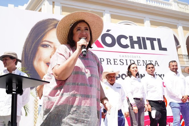 Xóchitl Gálvez desafía a Sheinbaum: ‘Esta semana la superaremos’ Xochitl Galvez, candidata presidencial del PAN 2024.