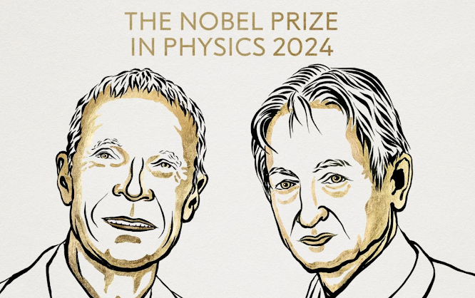 Premio Nobel de Física 2024: John Hopfield y Geoffrey Hinton, pioneros de la inteligencia artificial Captura de pantalla del sitio web Sufragio.