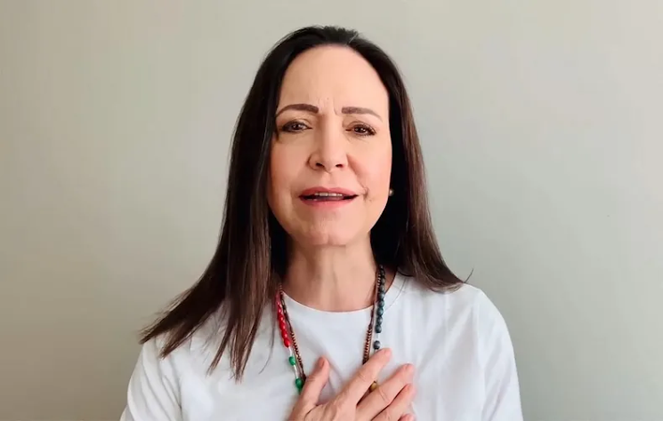 Retrato de María Corina Machado.