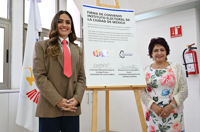 Alcaldesa Rojo de la Vega e IECM firman acuerdo para fortalecer la democracia en Cuauhtémoc Captura de pantalla del sitio web Sufragio.