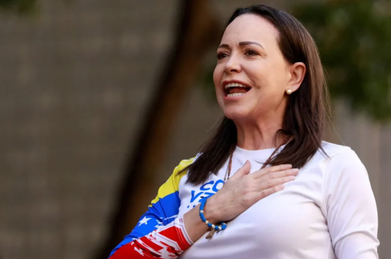 María Corina Machado gana el Nobel de la Paz 2025 por su lucha democrática en Venezuela Interfaz de sitio web en captura de pantalla.