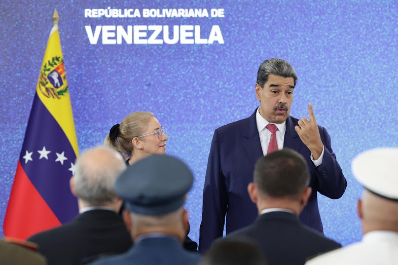 Conferencia de prensa de Maduro en Venezuela.